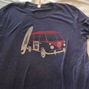Miller Lite Surfboard and van medium women’s T-shirt